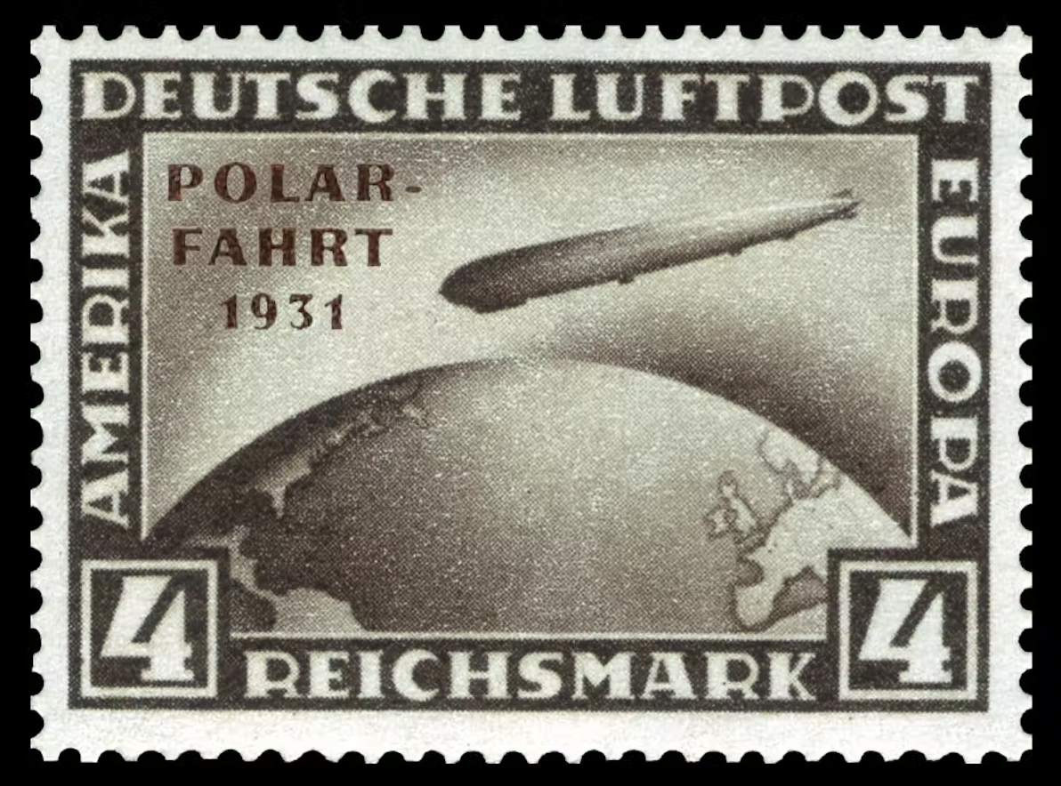 1931 4. Марки Рейх Цеппелин. Почтовые марки 1933. Марки Германии 1933-1945. Марки Германии 1945.